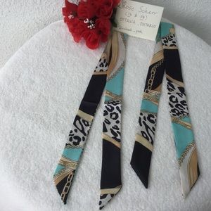 2pcs Twilly Scarves Handbag/ Handle Ribbon